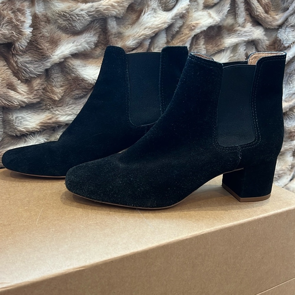 Madewell Black Suede Booties 8